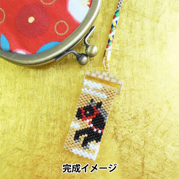 ビーズキット 『跳ね馬エ霞紋根付け PB-358』 HOBBIX 京都・西陣