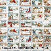 レトロ系生地一覧 数量5から】 生地 『オックス レトロ柄 AP31408-1D』 生地,サイズ・幅