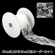 数量5から】 リボン 『メタリック縁取りメッシュリボン 約65mm幅 2番色