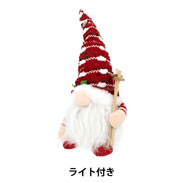 クリスマス雑貨 『ぬいぐるみ サンタクロース ライト付き レッド CMG25
