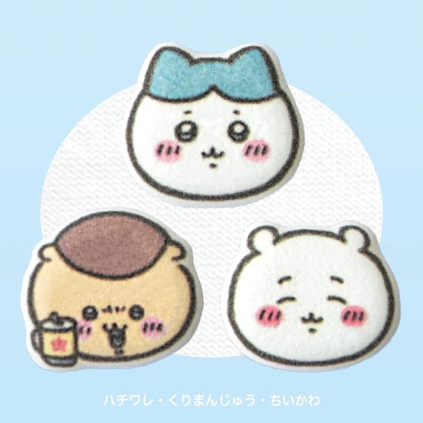 ワッペン 『ふくらむアップリケ ハチワレ・くりまんじゅう・ちいかわ