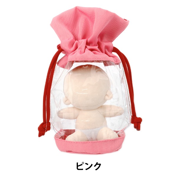 バッグ 『推し巾着 ピンク YOKC-04』 手芸,カントリードール・テディ