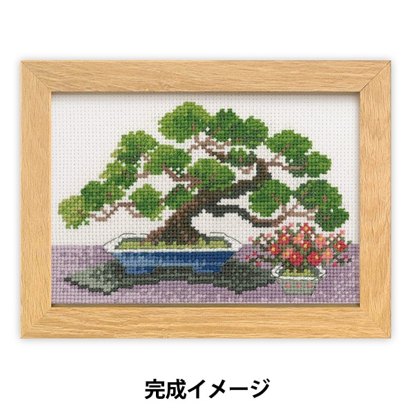 刺しゅうキットセール】刺しゅうキット 『12ヶ月のBONSAI 1月 錦松と寒