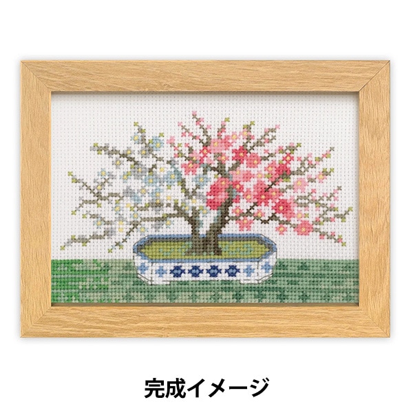 刺しゅうキット 『12ヶ月のBONSAI 2月 紅白梅 7613』 Olympus