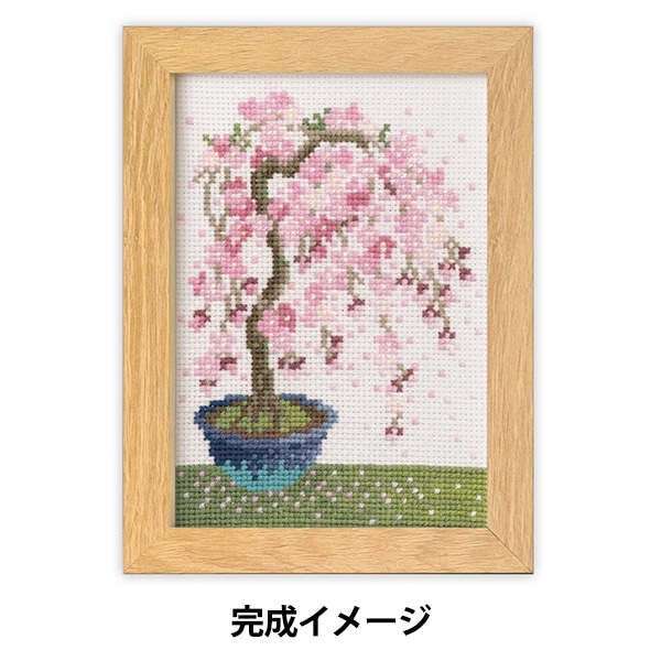 刺しゅうキット 『12ヶ月のBONSAI 3月 枝垂れ桜 7614』 Olympus
