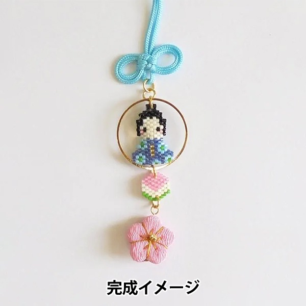【ひな祭りビーズ】完成品 ビーズセール】 ビーズキット 『京・ひな祭り輪吊るし飾り おだいり