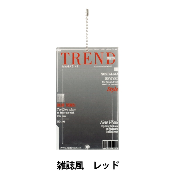 生活雑貨 『アクリルトレカケース 雑誌風 レッド YTC2503-16』 生活