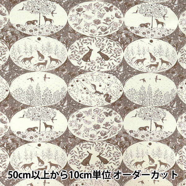 生地見シーチング 数量5から】 生地 『by mumea シーチング oval EGX-9800-2A』 KOKKA