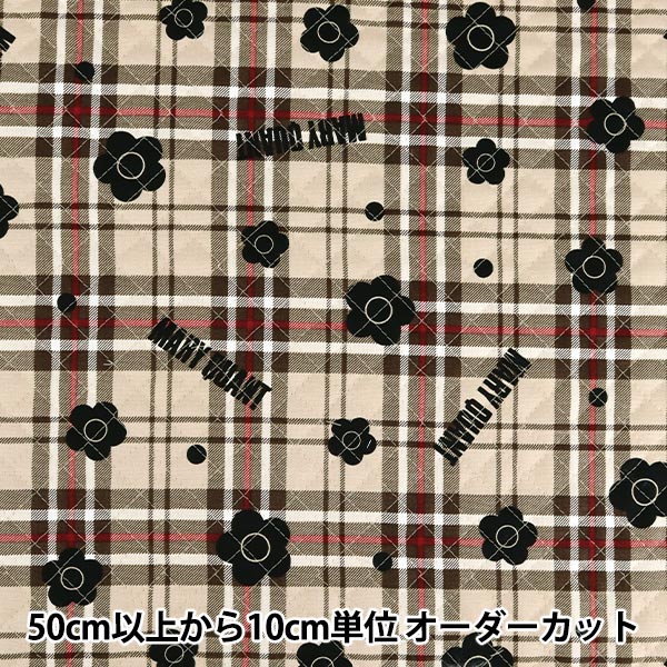 数量5から】 生地 『 MARY QUANT オックスキルト タータンチェック