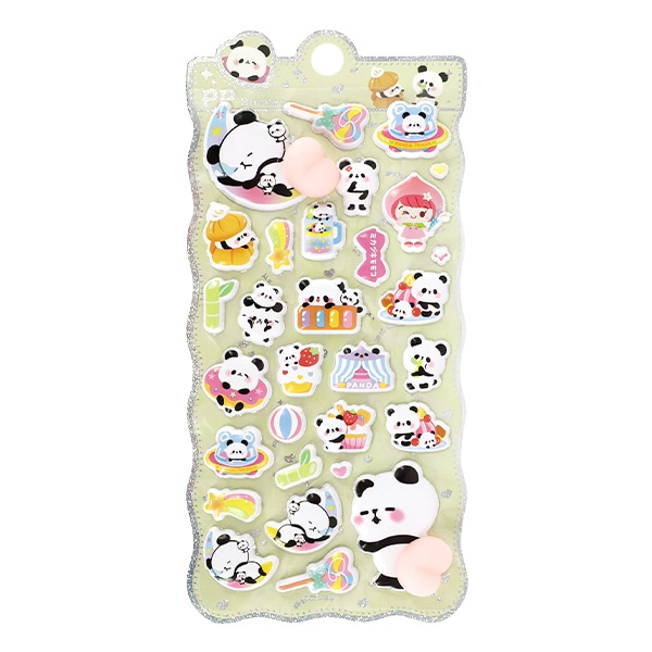 ぷっくりシール『ミカヅキモモコ 3Dぷくぷくシール パンダ SRF-01