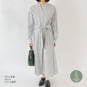 ワンピース 『とろみリネンブレンド スリーブレスAラインワンピース 花