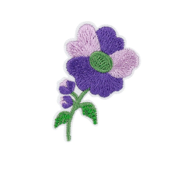 ワッペン 『刺しゅうワッペン 花 パープル WP-046』 雑貨,ワッペン