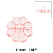 ボタン 『ウッドボタン 花形 四つ穴 約15mm 1個入り 250207-15』 服飾