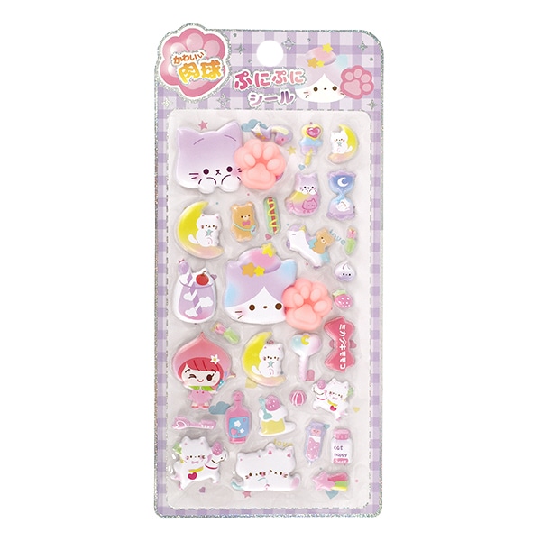 ぷっくりシール『ミカヅキモモコ 肉球ぷにぷにシール 肉球ねこ NQA-04