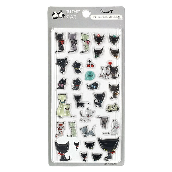 ぷっくりシール 『PUKPUK JELLYシール ルネ2 キャット2』 画材・文具