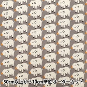 数量5から】 生地 『オックス 未晒コットン イッヌパラダイス