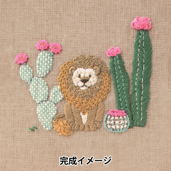 刺しゅうキット 『Chicchi 動物と季節の植物が彩る12ヶ月刺繍キット