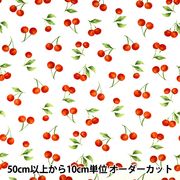 数量5から】 生地 『オックス フルーツ柄 さくらんぼ ピンク SP2650-2C