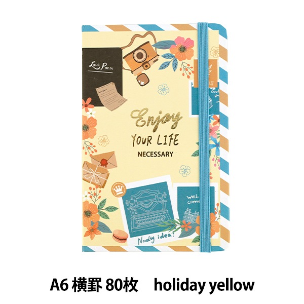 文具 『アートデザインノート A6 holiday yellow Aka-20121』 画材