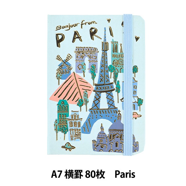 文具 『アートデザインノート A7 Paris Aka-30018』 画材・文具,ノート
