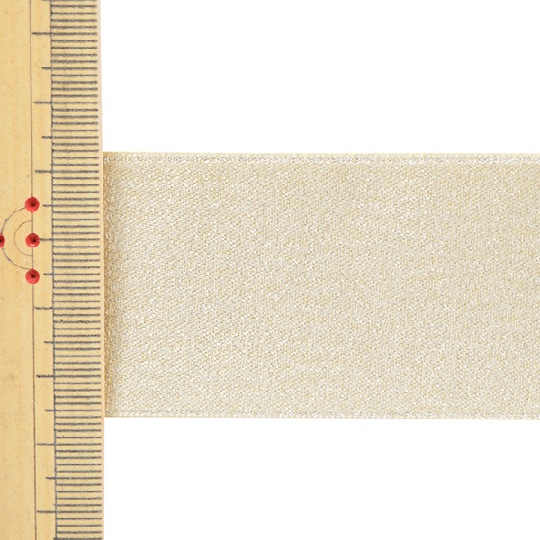 リボン 『1反売り サテンパールリボン 幅約3.8cm×約3m巻 614番色 金