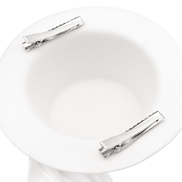 アクセサリー 『ミニハット リボン付き ホワイト MH2414』 服飾