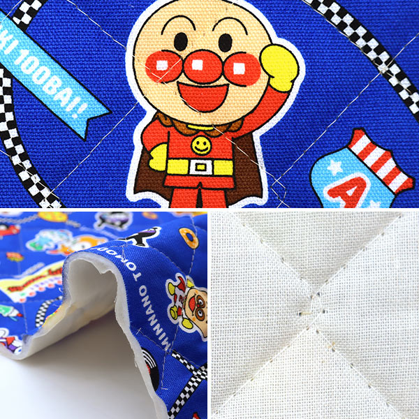 数量5から】 生地 『オックスキルト アンパンマン ブルー AQ2100-41A