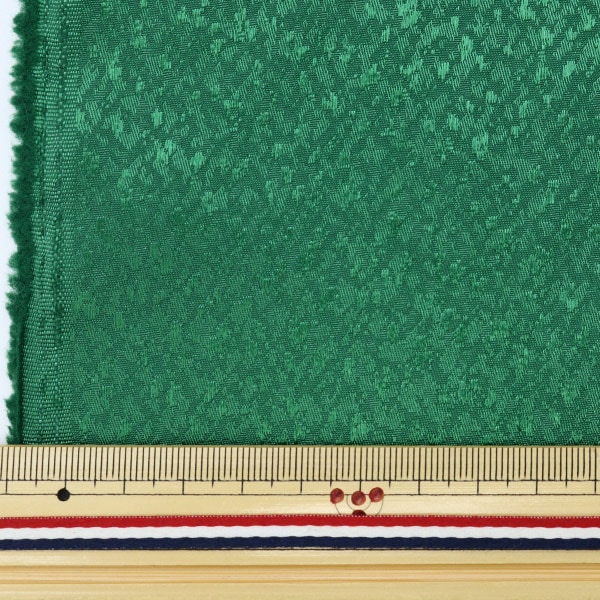 224】刺しゅうジャカード生地(グリーン) 約340㎝ 224】刺しゅうジャカード生地(グリーン) 約340㎝