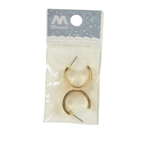 手芸金具 『粘土土台 ピアス 19mm ゴールド 1ペア #3086』 ビーズ