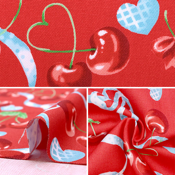 数量5から】 生地 『オックス クラシカルモダン チェリー レッド CMOF