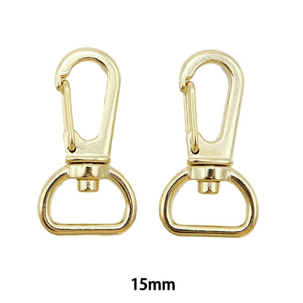 レザー金具 『アミナスカン 1.5cm ゴールド 2個入り』 工芸,皮革,金具