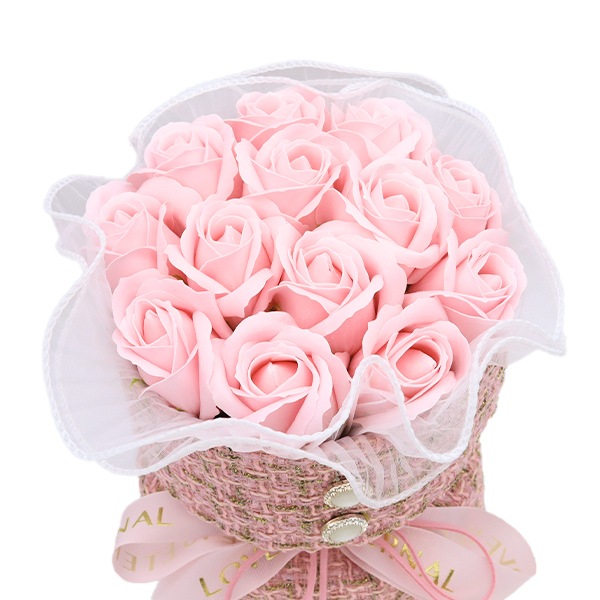 既製品 『ワンホンブーケ ピンク×ピンク ツィード YQ-9』 フラワー