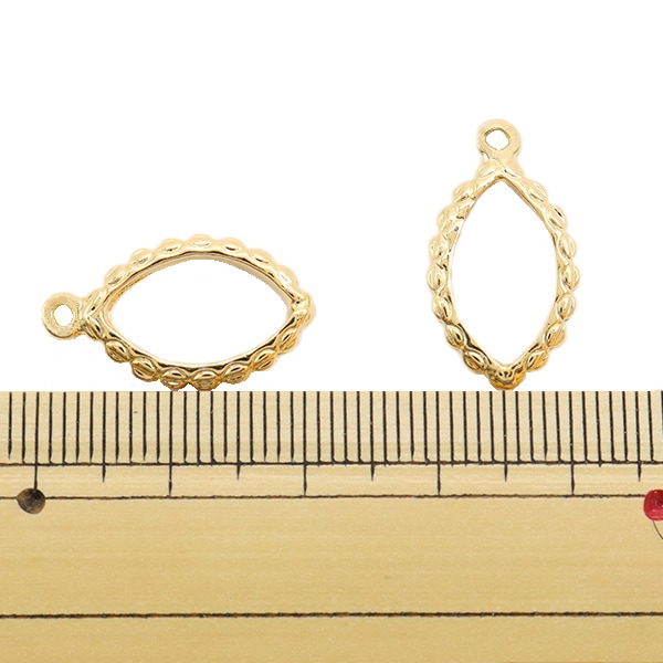 レジンパーツ 『レジン枠 マーキス ゴールド 2個入り No.120』 ビーズ