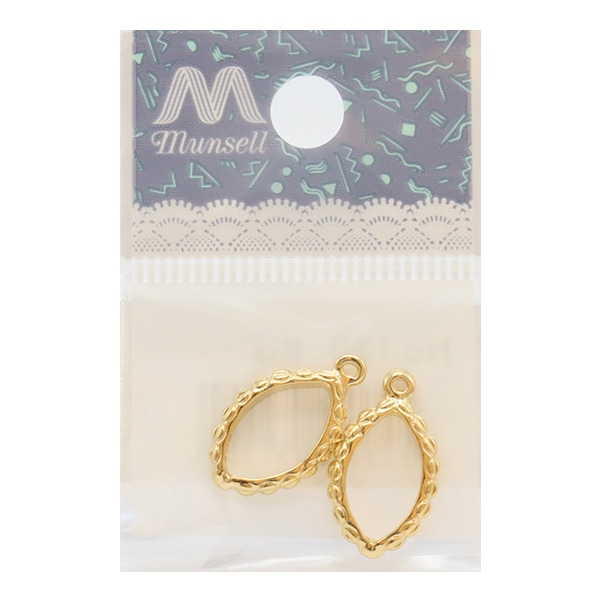 レジンセール】 レジンパーツ 『レジン枠 マーキス ゴールド 2個入り