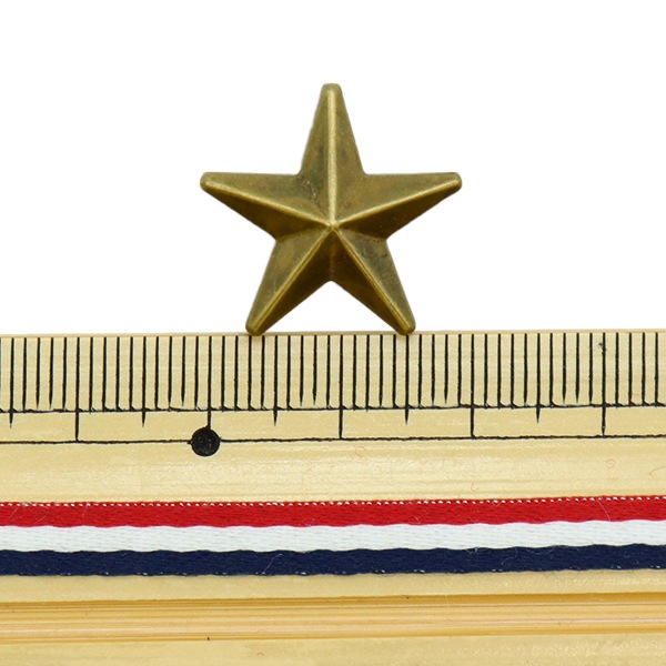 手芸金具 『スタッズ 星 19mm アンティークゴールド ST-19-A』 服飾