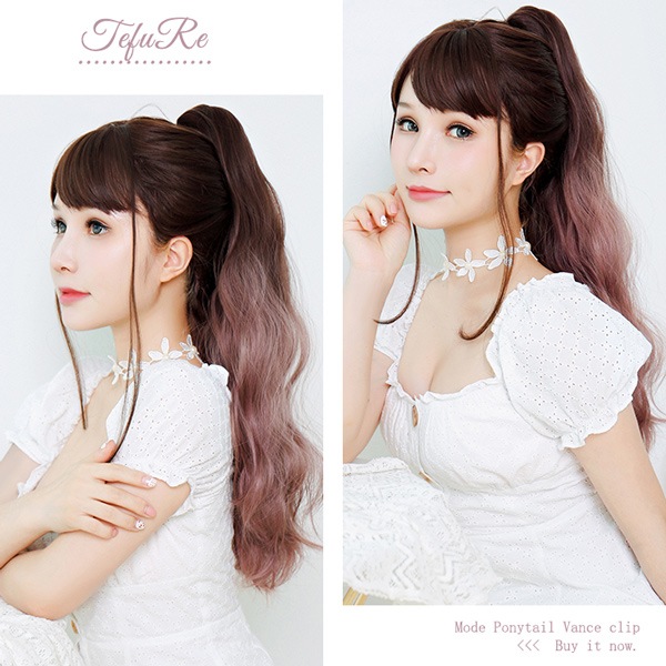 バンス 『Tefure (テフリ) MODEポニテバンス ウェーブ 50 ブラック