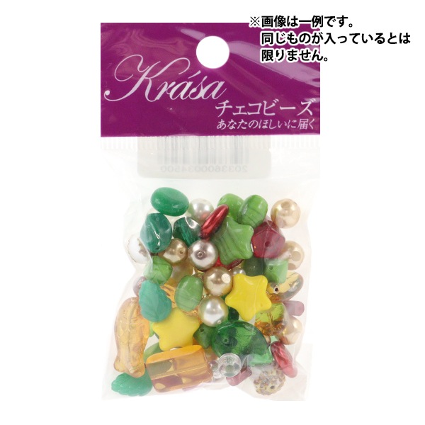 ショコラ　ビーズミックス ビーズ 『チェコ ミックスビーズ 50g フラワー』 ビーズ,輸入