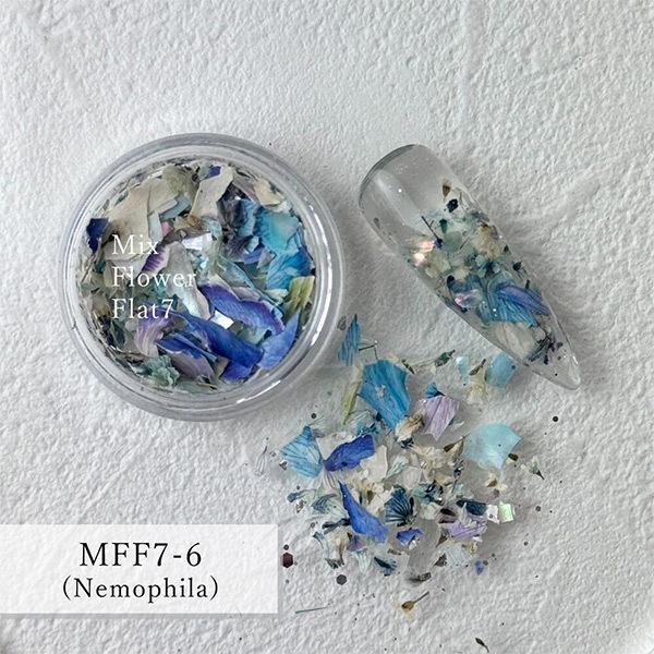 レジン材料 『ミックスフラワーフラット シリーズ7 MFF7-6 Nemophila