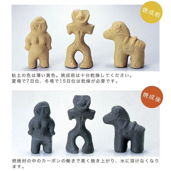 工作キット 『簡単野焼きキット やけるんだ』 美濃粘土 すべての商品