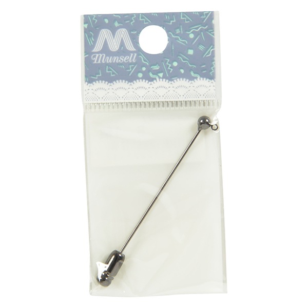 手芸金具 『ハットピン カン付き シルバー 4mm 1個入り #9076』 ビーズ