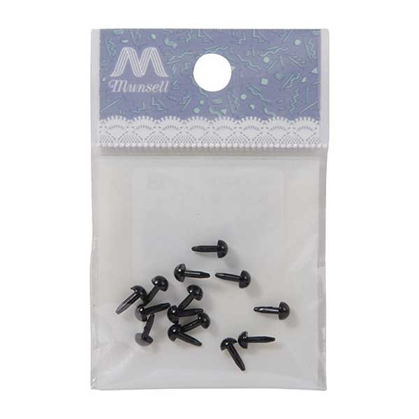 手芸パーツ 『C目 くぎ型 黒 4mm 14個入り B1-CH-a36』 手芸