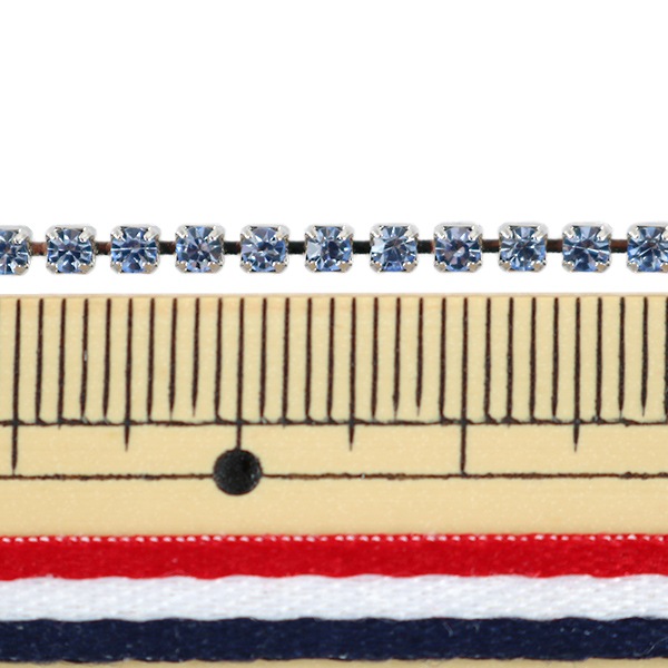 数量5から】 スワロフスキー 『#100 ダイヤチェーン ライトサファイア