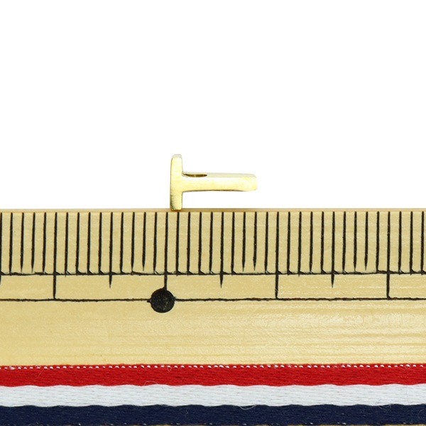メタルパーツ 『イニシャル T 8mm ゴールド 1個入り PS6045-201