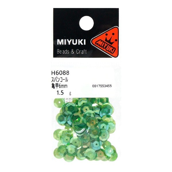 ミュール スパンコール グリーン スパンコール 『スパンコール 亀甲 レインボー グリーン 約6mm