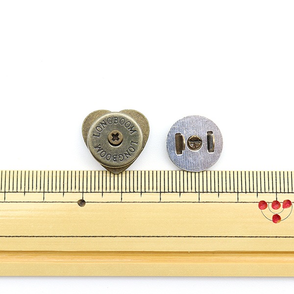 手芸金具 『マグネットホック ハート アンティークゴールド JTMP-15