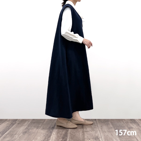 ワンピース 『ベーシックAラインワンピース ネイビー SA00433-40-NA