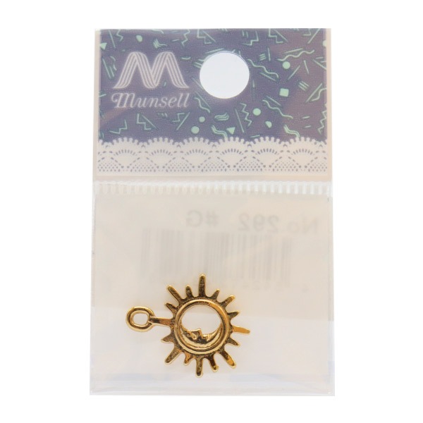 手芸金具 『チャーム 月 ゴールド 1個入り No.292』 ビーズ,ビーズ金具