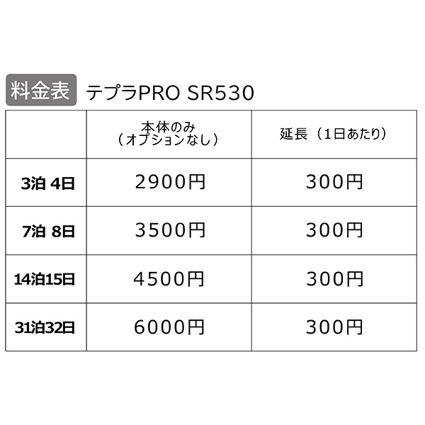 レンタル】【送料無料】 ラベルプリンター 『テプラPRO SR530