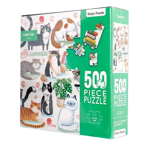 玩具 『パズル Cute Pet Cute Cat 500ピース 530×380mm AkL05014