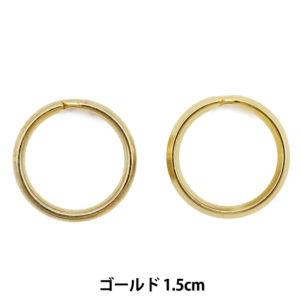 手芸金具 『Wリング ゴールド 3cm』 工芸,皮革,金具